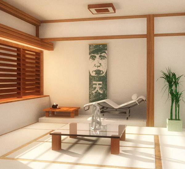 3D render - Japanese room