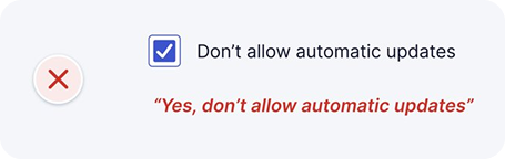 Checkbox negative